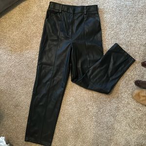 H&M Faux Leather Trousers